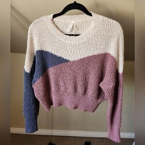 Cropped chevron sweater